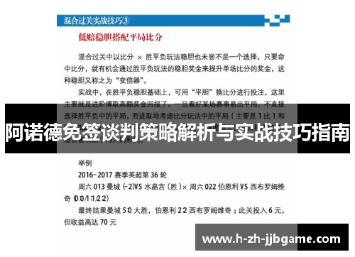 阿诺德免签谈判策略解析与实战技巧指南